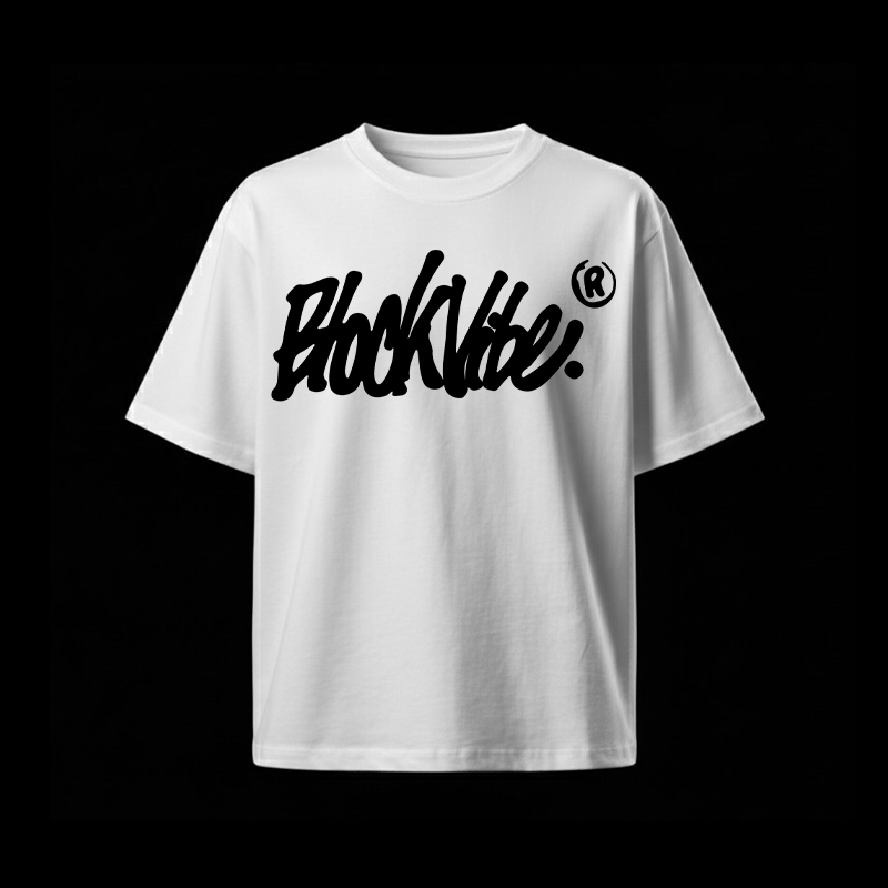 White Logo Tee