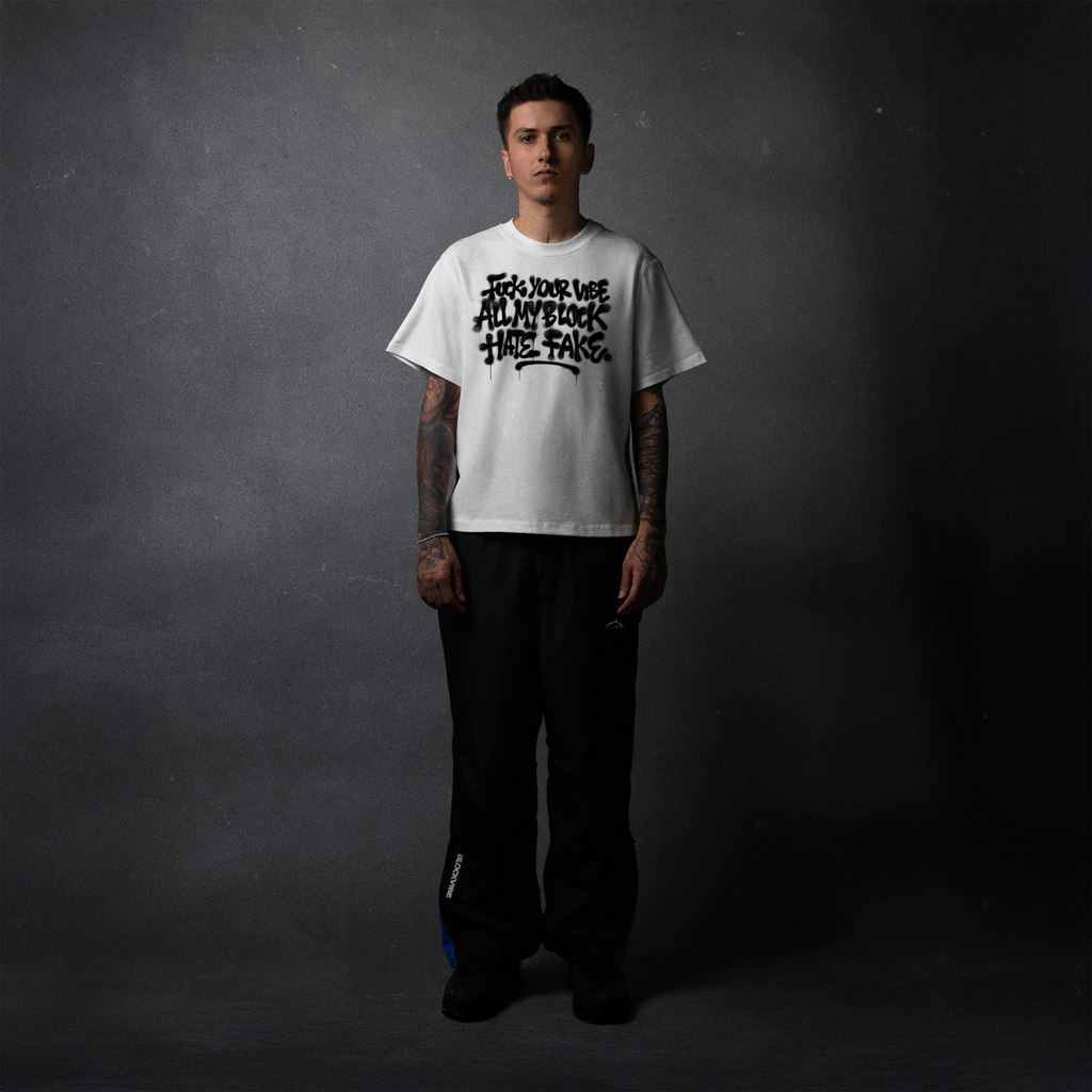 White Hate Fake Tee